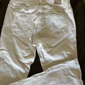 PAIGE White Straight Leg Jeans